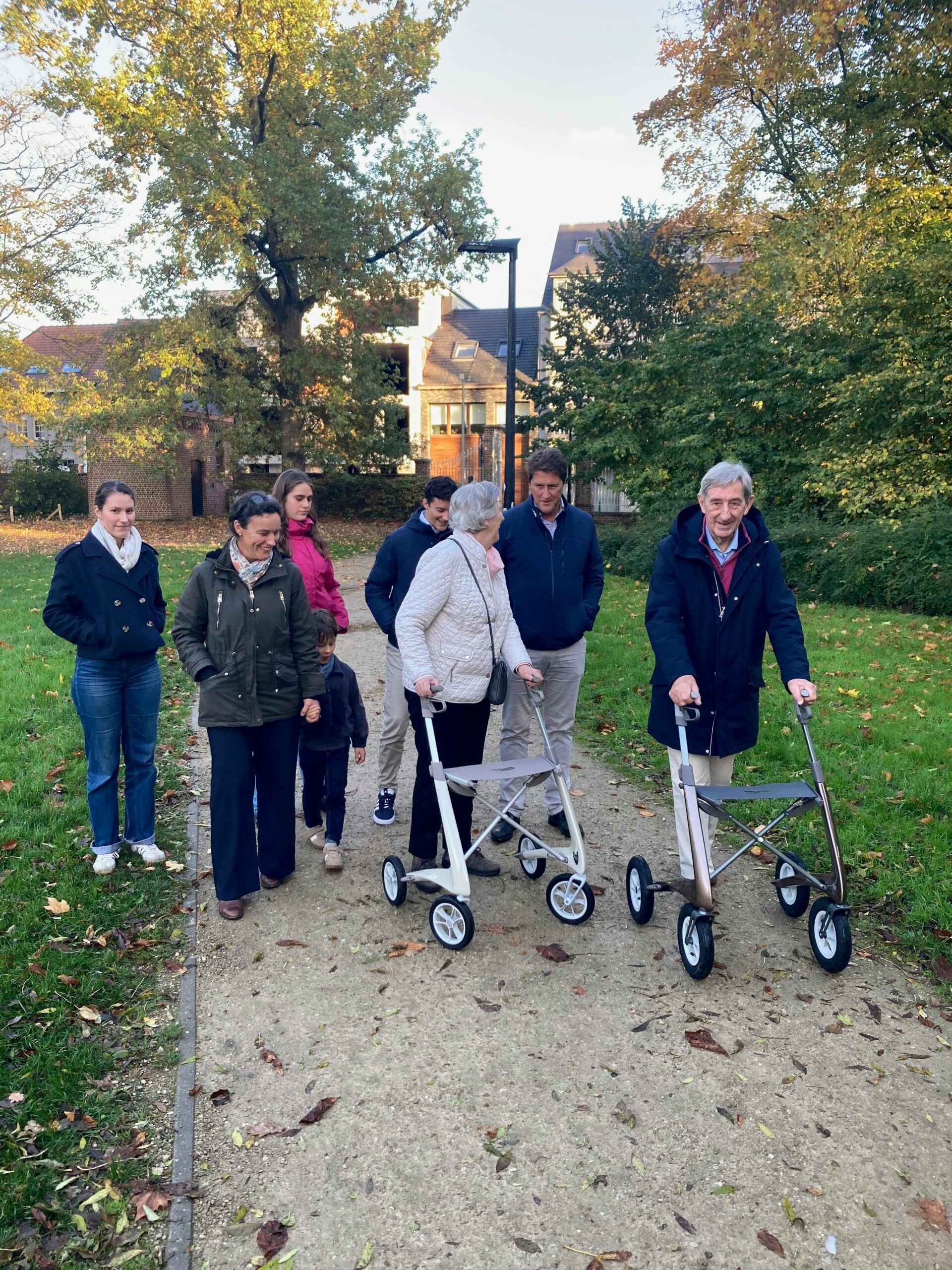Seniors touring assisted living
